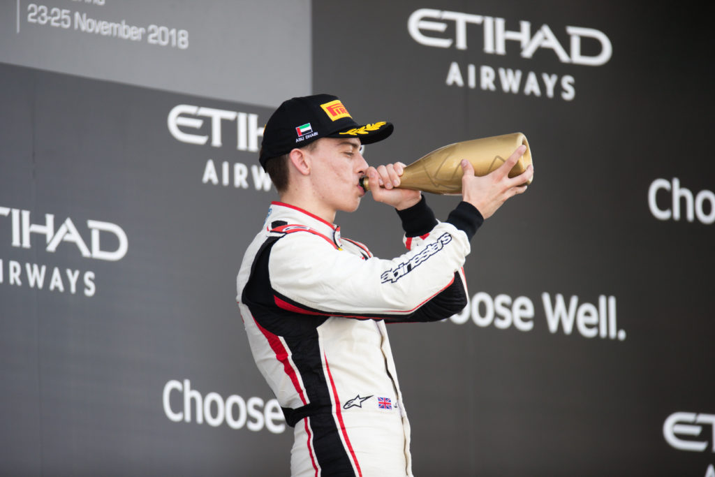 GP3 Series - Round 9..Yas Marina Circuit, Abu Dhabi, United Arab Emirates..Sunday 25 November 2018..Jake Hughes (GBR, ART Grand Prix) .Photo: Joe Portlock / GP3 Series Media Service..ref: Digital Image