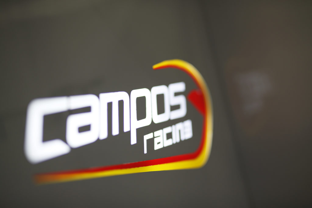 2015 GP3 Series Round 3. .Silverstone, Northamptonshire, England..Thursday 2 July 2015..Campos Racing logo.Photo: Sam Bloxham/GP3 Media Service.ref: Digital Image _SBL8936