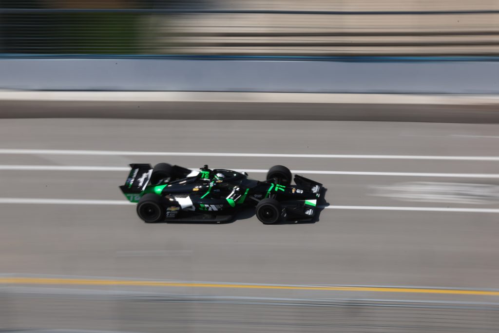 during practice at the NTT Indycar Series event Ontario Honda Dealers Indy Toronto also dubbed Streets of Toronto
