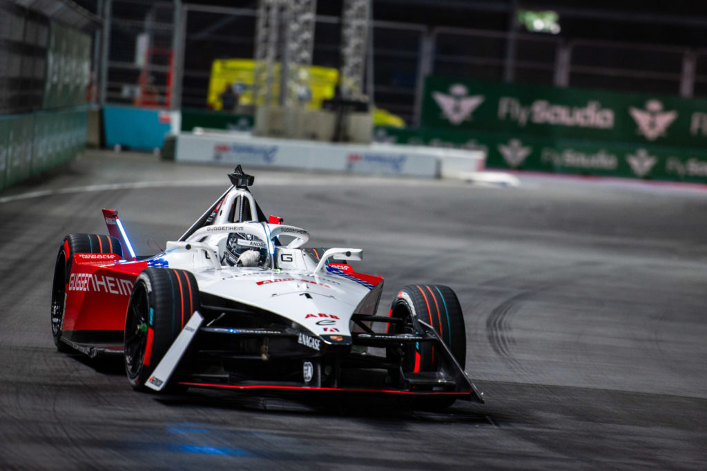 Andretti driver Jake Dennis races during the Hankook London