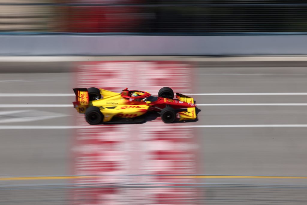 during practice at the NTT Indycar Series event Ontario Honda Dealers Indy Toronto also dubbed Streets of Toronto